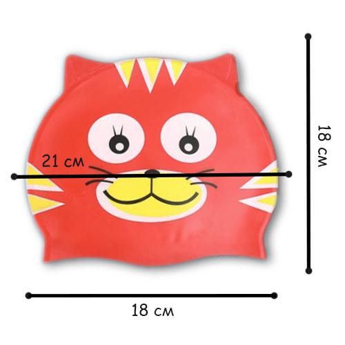 Шапочка для плавания детская Leacco силиконовая Красный (CP-14 №4) - фото 2