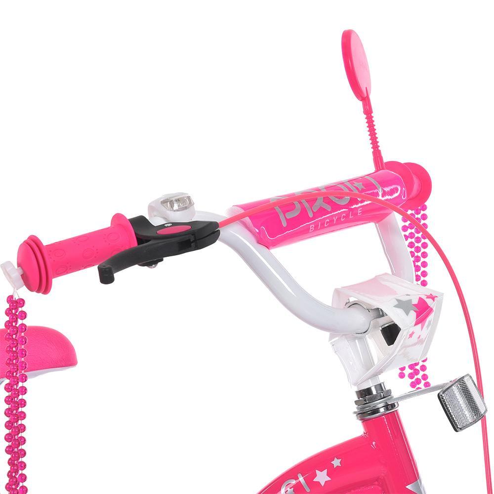 Велосипед для дівчинки PROF1 Star 18" з багажником Малиновий - фото 3 Велосипед для дівчинки PROF1 Star 18" з багажником Малиновий - фото 3