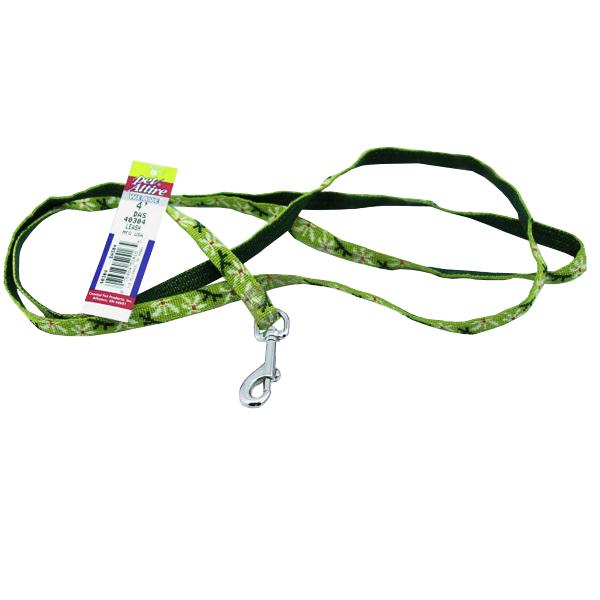 Повідець для собак Coastal Pet Attire Weave Принт ромашка 2,5х120 см Зелений (76484524066)