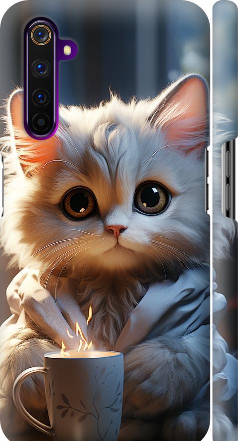 Чохол на Realme 6 Pro Білий кіт (5646m-1893-42517)