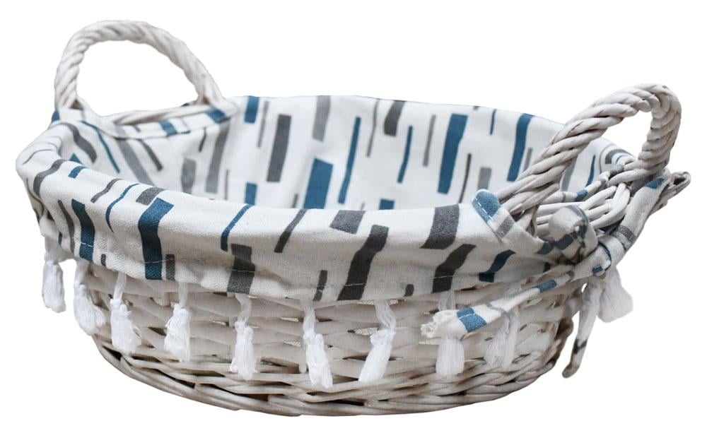 Корзина плетеная Natural House Graphics с ручками 33x30x15 см Белый (FB-56)