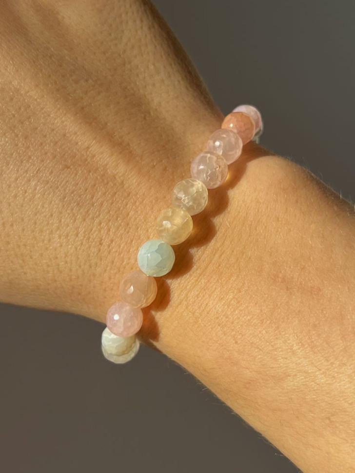 Браслет из агата Разноцветный (4833)