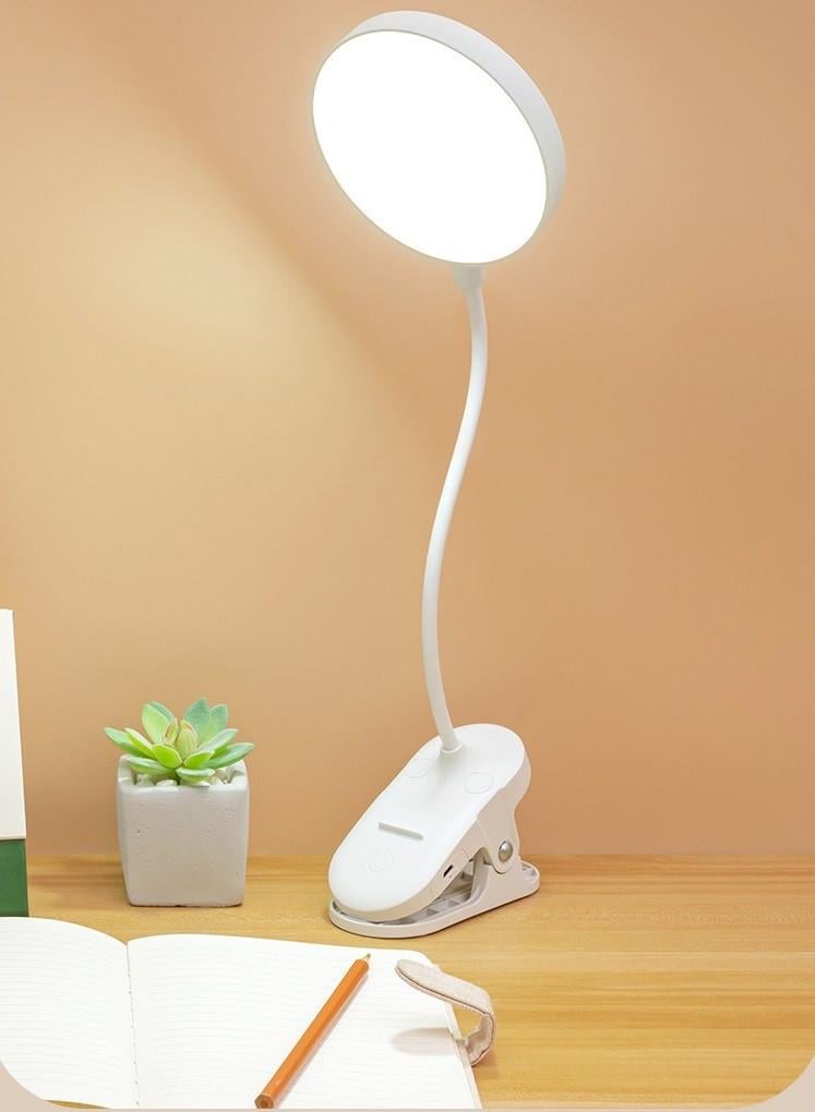 Настольная лампа светодиодная с прищепкой и подставкой для смартфона (12588800) - фото 4