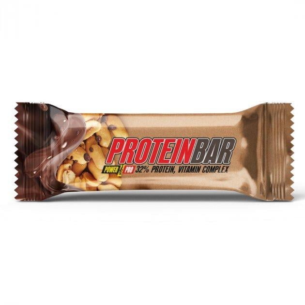 Батончик POWER PRO 32% Protein Bar з арахісом та карамеллю 60 г уп. 20 шт.