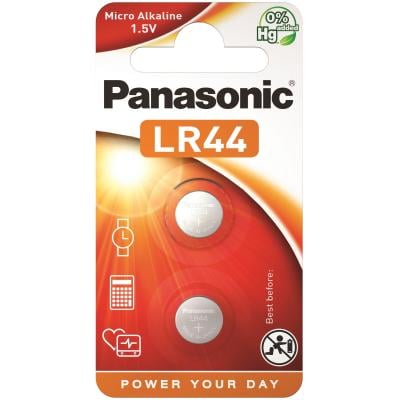 Батарейка Panasonic дискова Alkaline Button Cell 1,5 V LR44 2 шт.