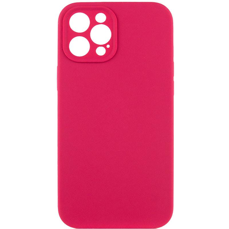Протиударний чохол Silicone Case Full Camera Protective (AA) NL для Apple iPhone 12 Pro (6.1") Червоний / Rose Red