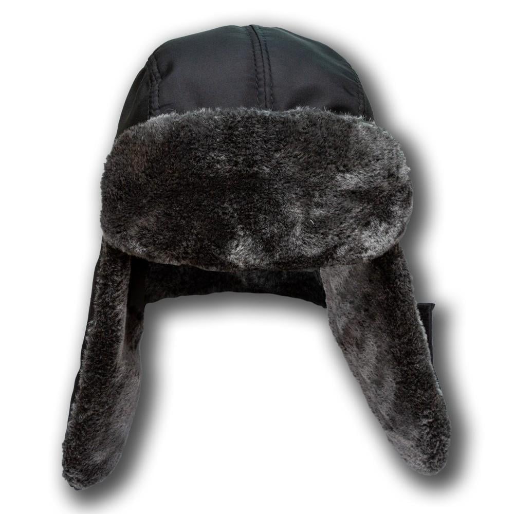 Ушанка Lider из плащевки на меху 55-60 см Черный с серым (26755699) Ушанка Lider из плащевки на меху 55-60 см Черный с серым (26755699)