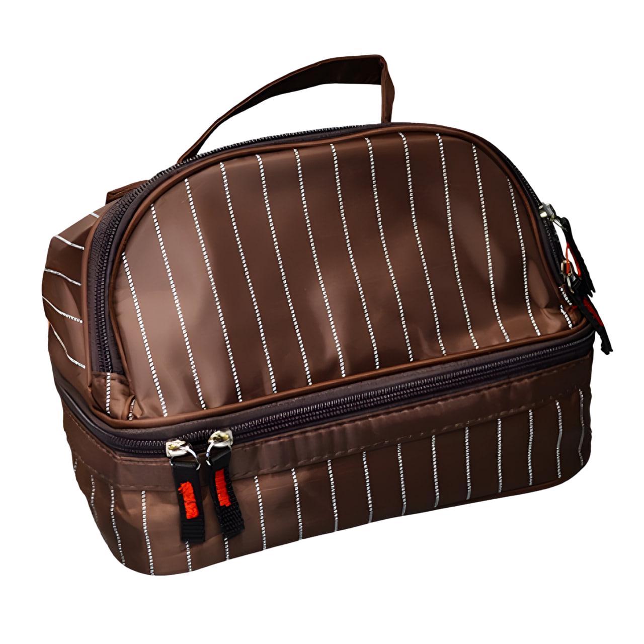 Косметичка-несесер мужская 24х22х13 см Коричневый (23-116)