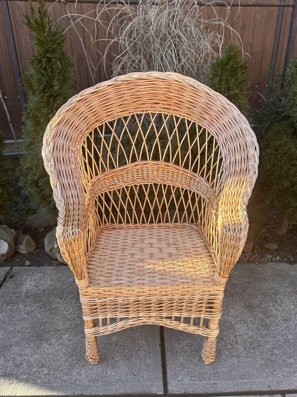 Крісло садове з лози Крапля 110х70 см (14022217)