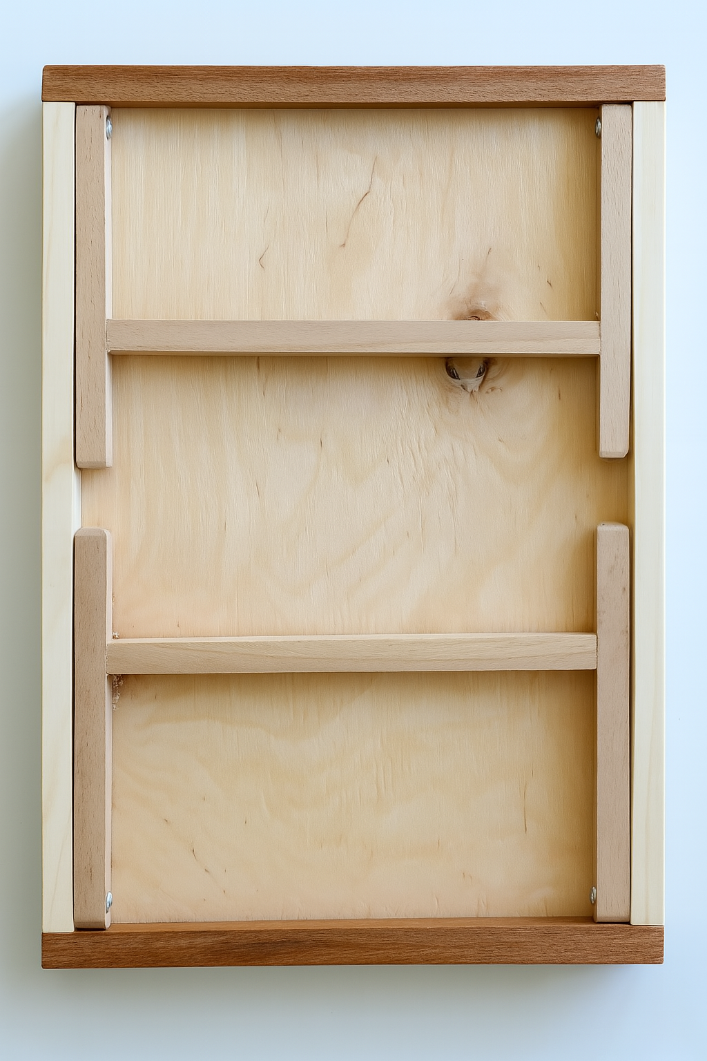 Столик-піднос складаний дерев'яний лакований 43x28x20 см Шоколадний/Ванільний (7035) - фото 4