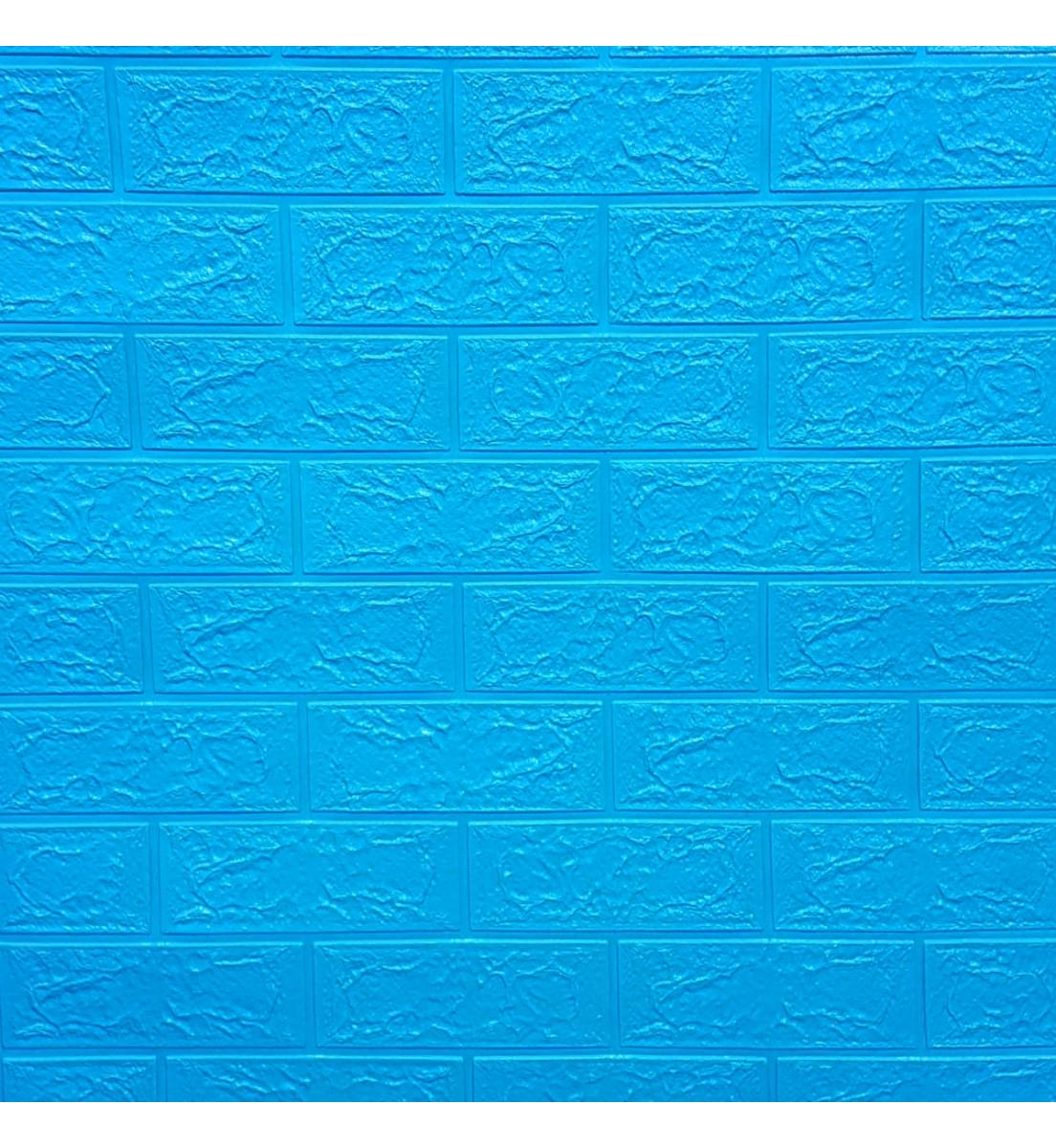 3D-панель под кирпич самоклеющаяся 3080x700x3 мм Синий - фото 3