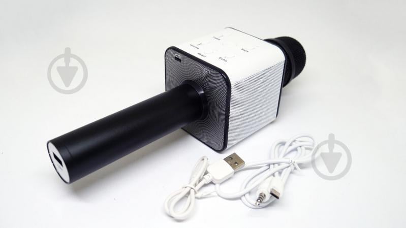 Микрофон-караоке Noisy KTV Q7 с динамиком Черный с белым (3sm_648363804)