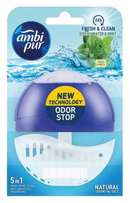 Подвеска для очистки унитаза Ambi Pur с ароматом свежей воды и мяты 55 мл (129915) Подвеска для очистки унитаза Ambi Pur с ароматом свежей воды и мяты 55 мл (129915)