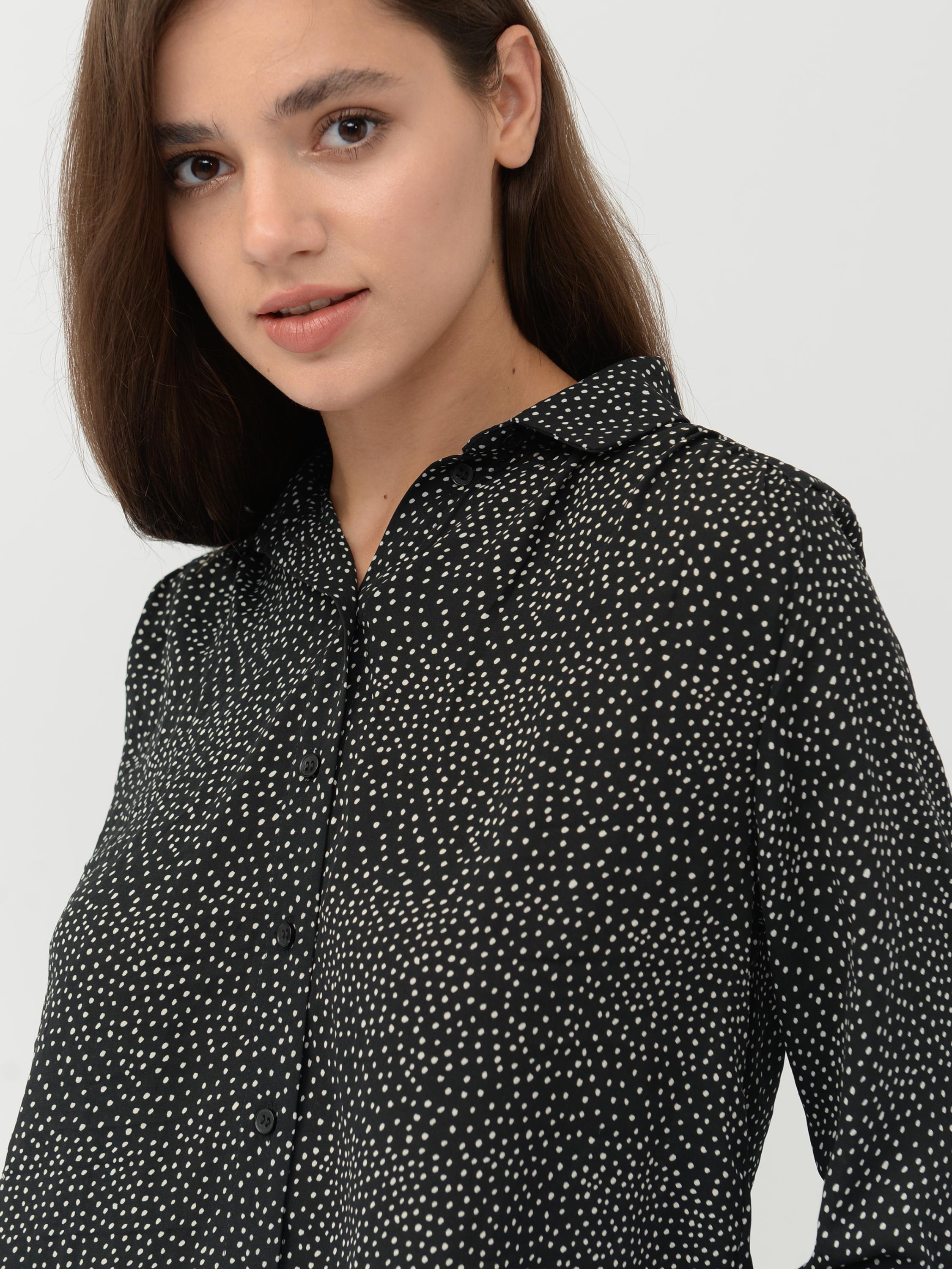 Блуза H&M Горох р. 36 Черный (6970549) - фото 3