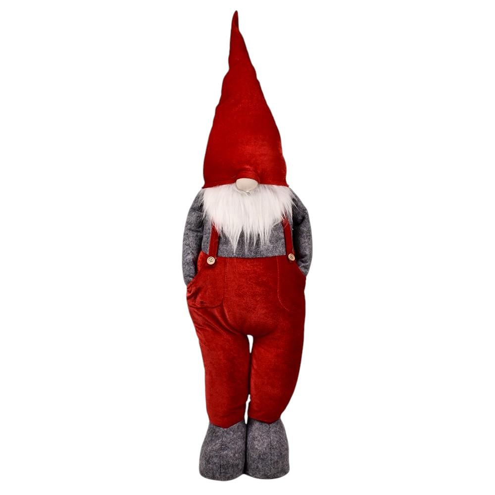 Фигурка новогоднего гнома Gnome R34291 95 см Красный с серым (34187884)