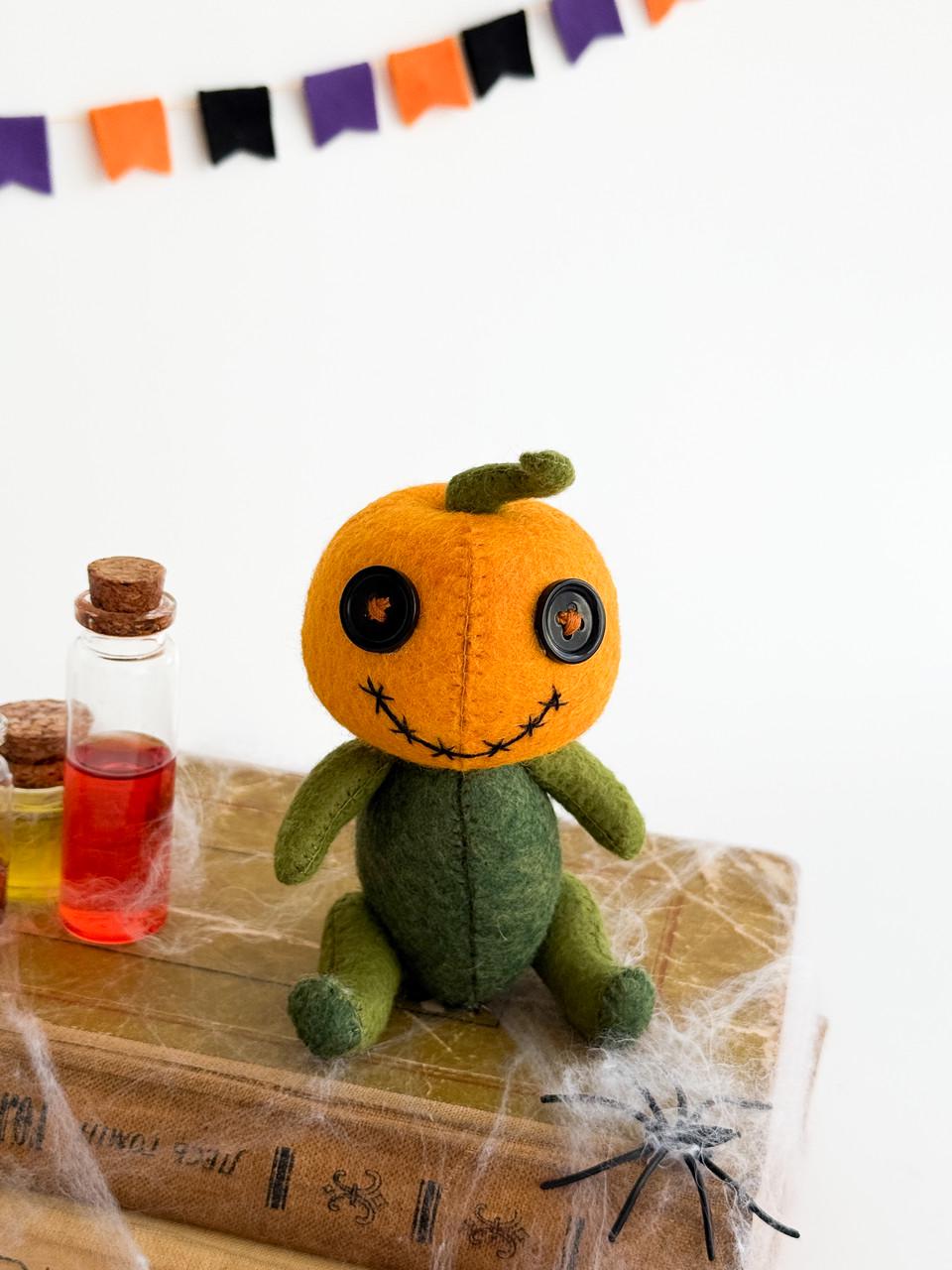 Игрушка фетровая Тыковка 14 см (29528478) - фото 5 Игрушка фетровая Тыковка 14 см (29528478) - фото 5