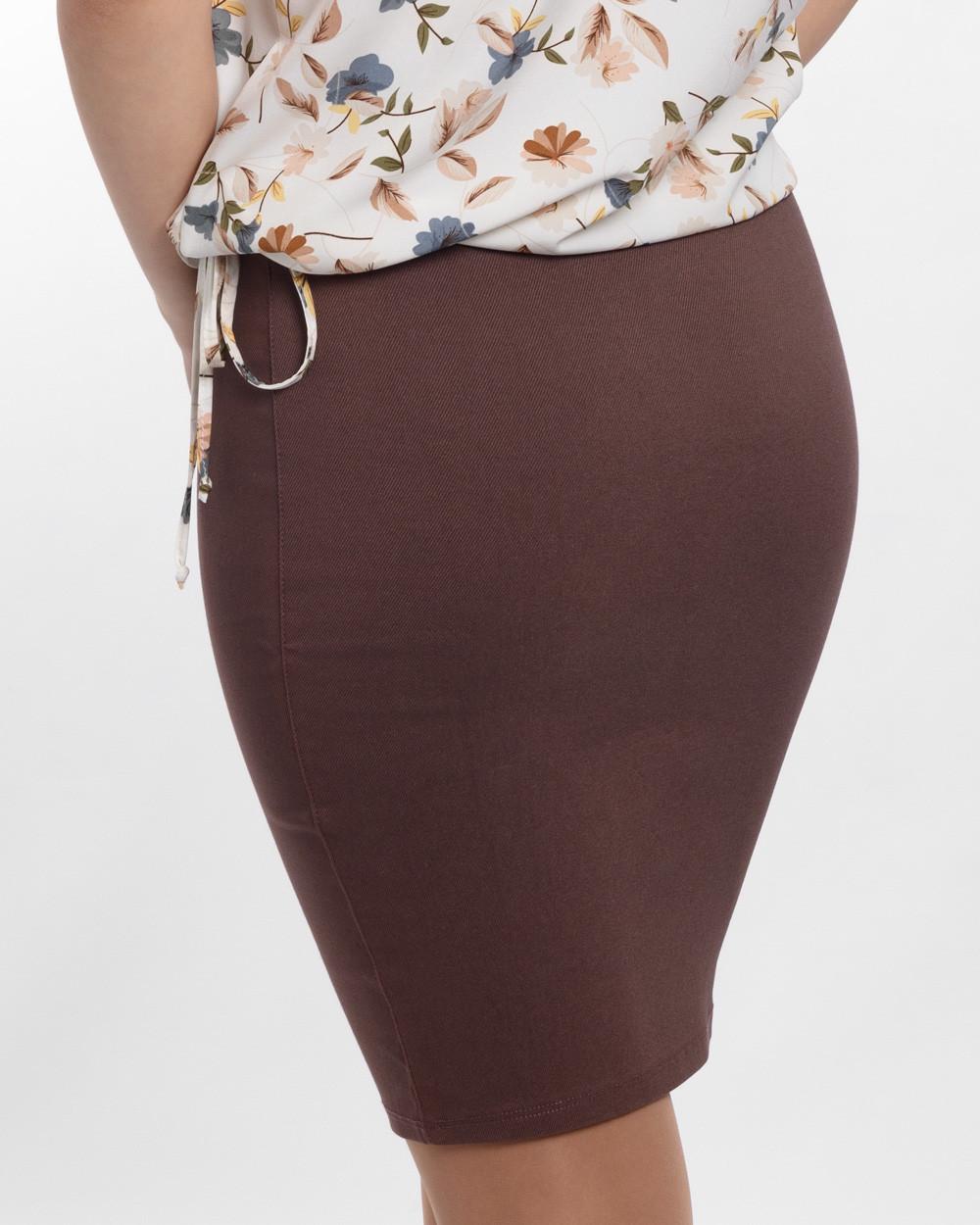 Юбка карандаш 0063 XXXL Brown - фото 3 Юбка карандаш 0063 XXXL Brown - фото 3