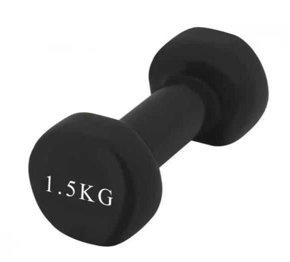 Гантель вінілова PowerPlay PP-4121 1,5 кг 1 шт. Чорний (PP_4121_1,5kg)