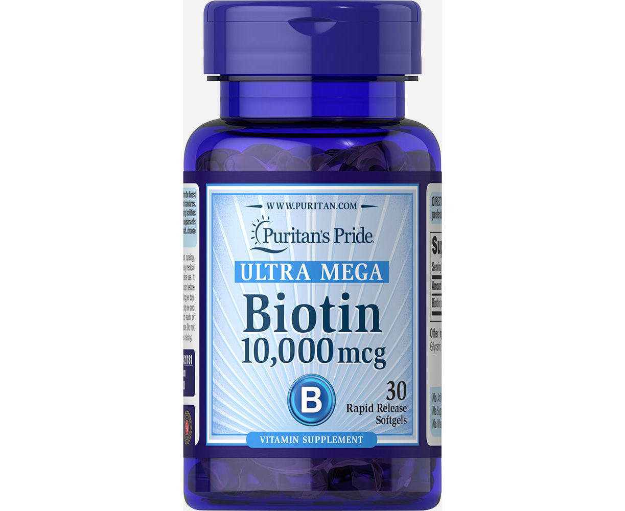 Витамины Biotin Ultra Mega 10000 мкг 30 капсул Витамины Biotin Ultra Mega 10000 мкг 30 капсул