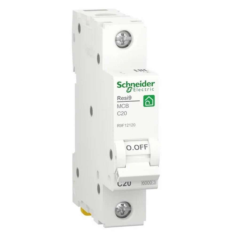 Автоматический выключатель Schneider Electric 6 кА C 1P 20 А Resi9 (R9F12120)