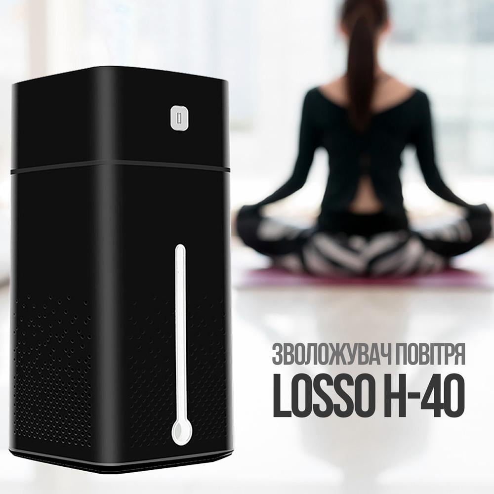 Комплект зволожувача повітря LOSSO H-40 з електронним термогігрометром LOSSO TG-02 (564339369) - фото 3
