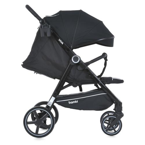 Коляска дитяча Bambi M 5723 VIVA Black (M 5723/90,78-2) - фото 4