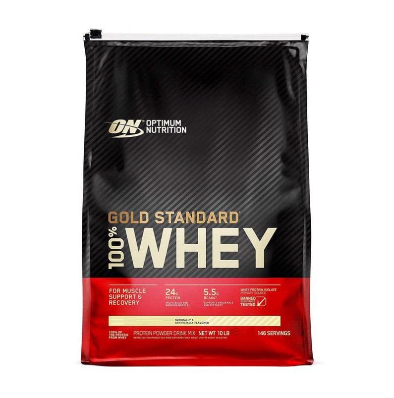 Протеин Whey Gold Standard delicious strawberry вегетарианский 4,5 кг (77380) - фото 1