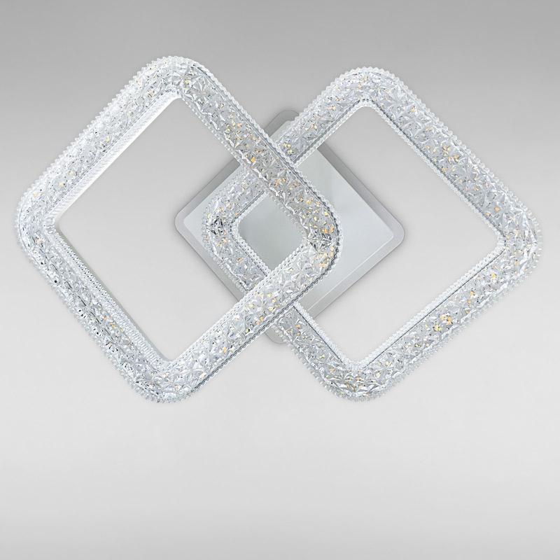 Потолочная люстра LED с подсветкой без пульта Light House SC-18202/2C 72W+12W 460х300х140 мм Белый 