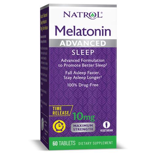 Натуральна добавка Natrol Melatonin 10mg Advanced Sleep 60 таб. (3581)