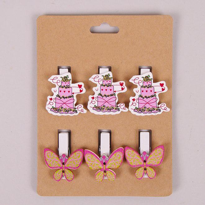 Декор на прищепке Flora Mix 6 шт. (22573)