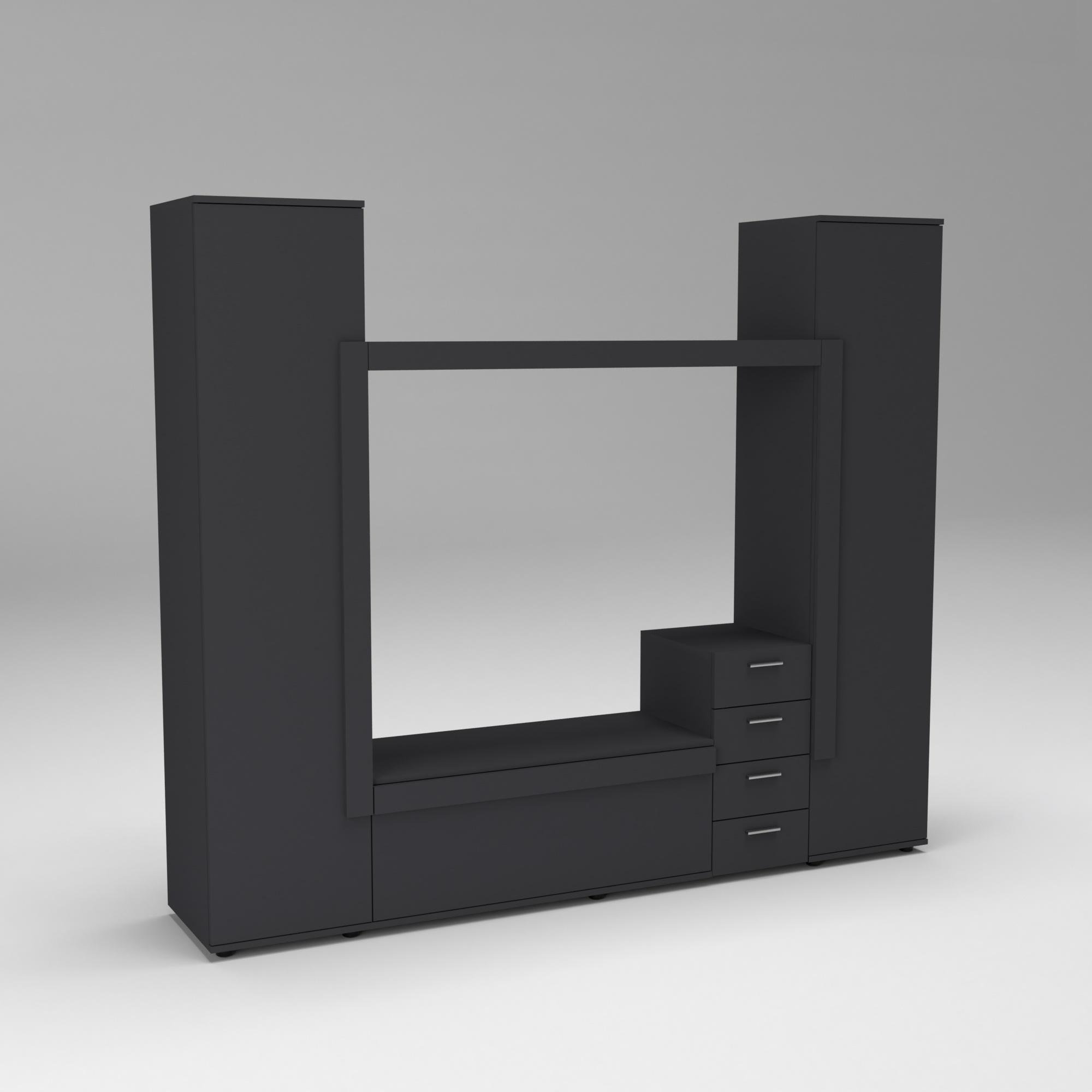 Стенка в гостиную Эхо-2 2160х420х1850 мм Антрацитовый