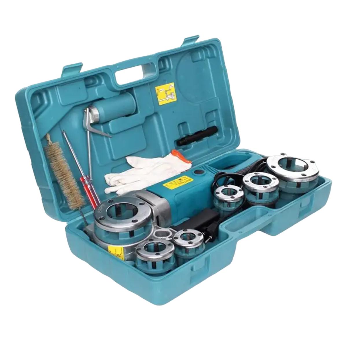 Машинка резьбонарезная Bestcraft EC592 электрическая 1800 Вт + 6 головок в пластиковом чемодане - фото 2