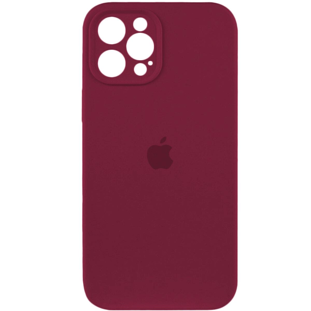 Противоударный чехол для Apple iPhone 12 Pro Silicone Full Case AA Camera Protect / Plum