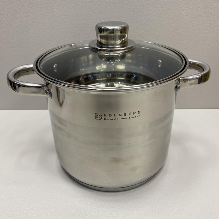 Каструля зі скляною кришкою Edenberg EB-541 з нержавіючої сталі 4 л (2100829388) - фото 3 Каструля зі скляною кришкою Edenberg EB-541 з нержавіючої сталі 4 л (2100829388) - фото 3