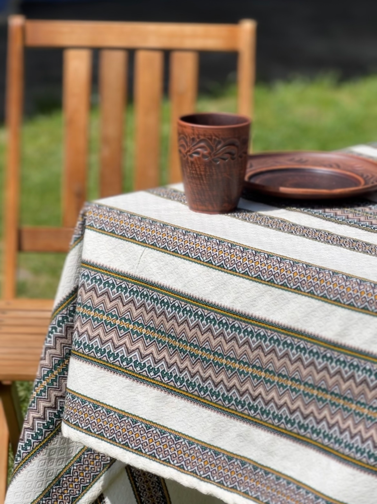 Скатертина лляна великодня Стожари з українським орнаментом 150x110 см (1905-1) - фото 5 Скатертина лляна великодня Стожари з українським орнаментом 150x110 см (1905-1) - фото 5