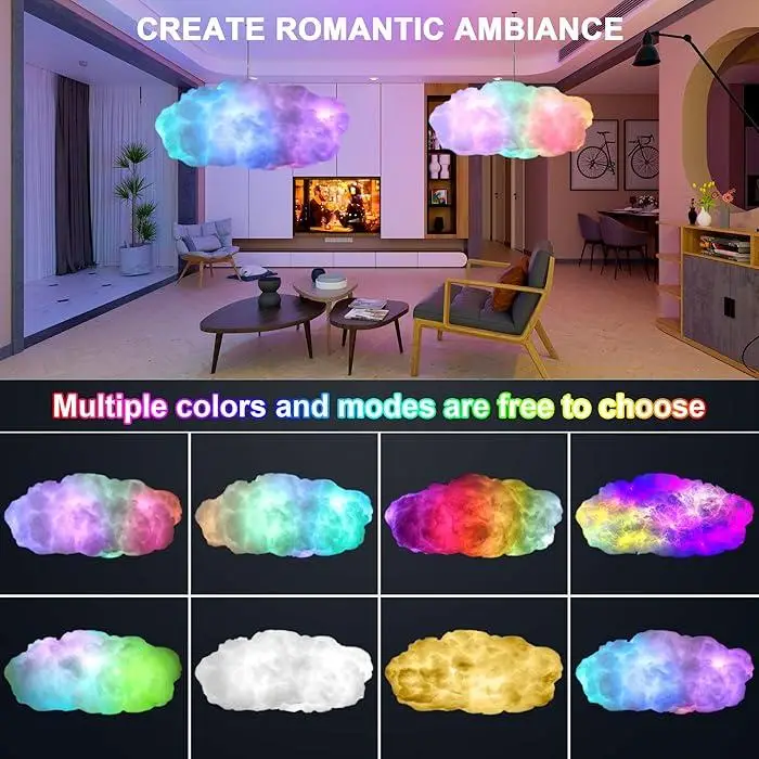 Світлодіодна стрічка Хмара Bluetooth 3D RGB з пультом (22293415) - фото 11