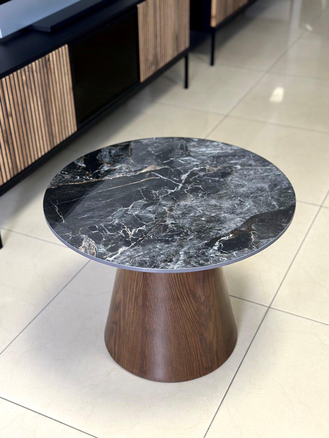 Журнальный столик Intarsio VIRGINIA B 60x43,5 см Черный глянец/Коричневый матовый (23550428) - фото 9 Журнальный столик Intarsio VIRGINIA B 60x43,5 см Черный глянец/Коричневый матовый (23550428) - фото 9