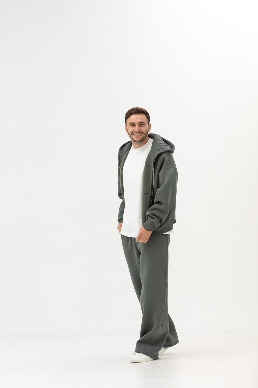 Спортивний костюм чоловічий Україна на флісі/кофта на замку M Оливковий (OBR-5291OL-M) - фото 5 Спортивний костюм чоловічий Україна на флісі/кофта на замку M Оливковий (OBR-5291OL-M) - фото 5