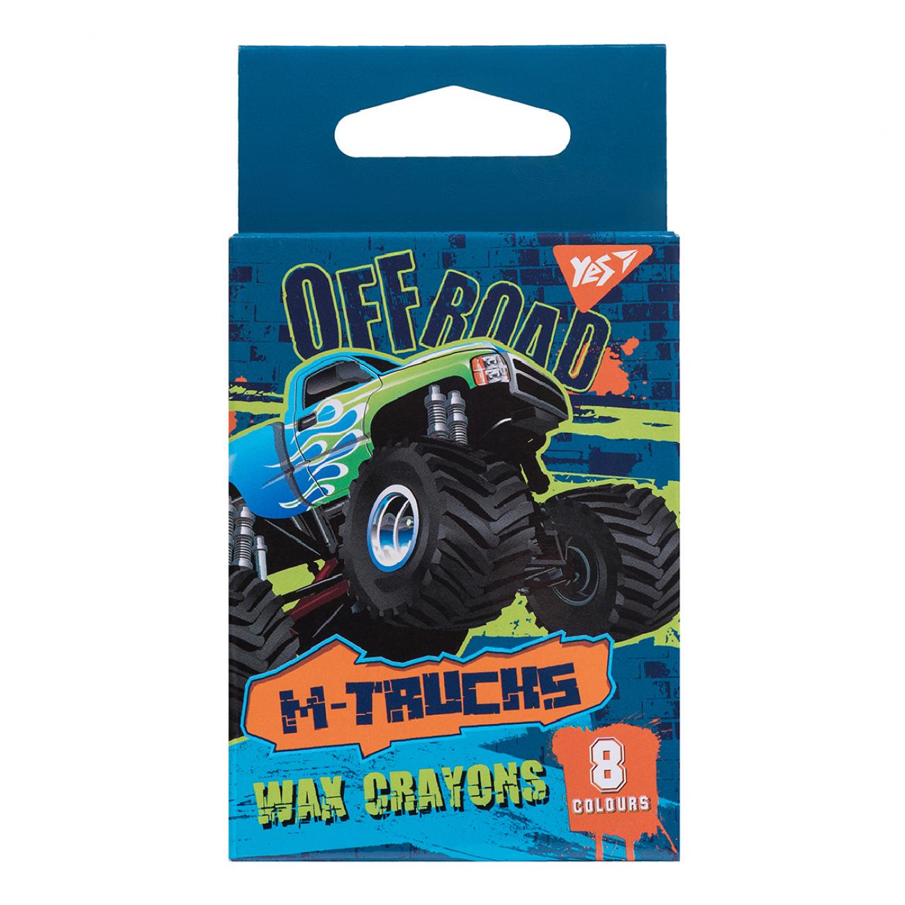 Набір воскових олівців YES M-Trucks 8 шт. (MTT-147339)