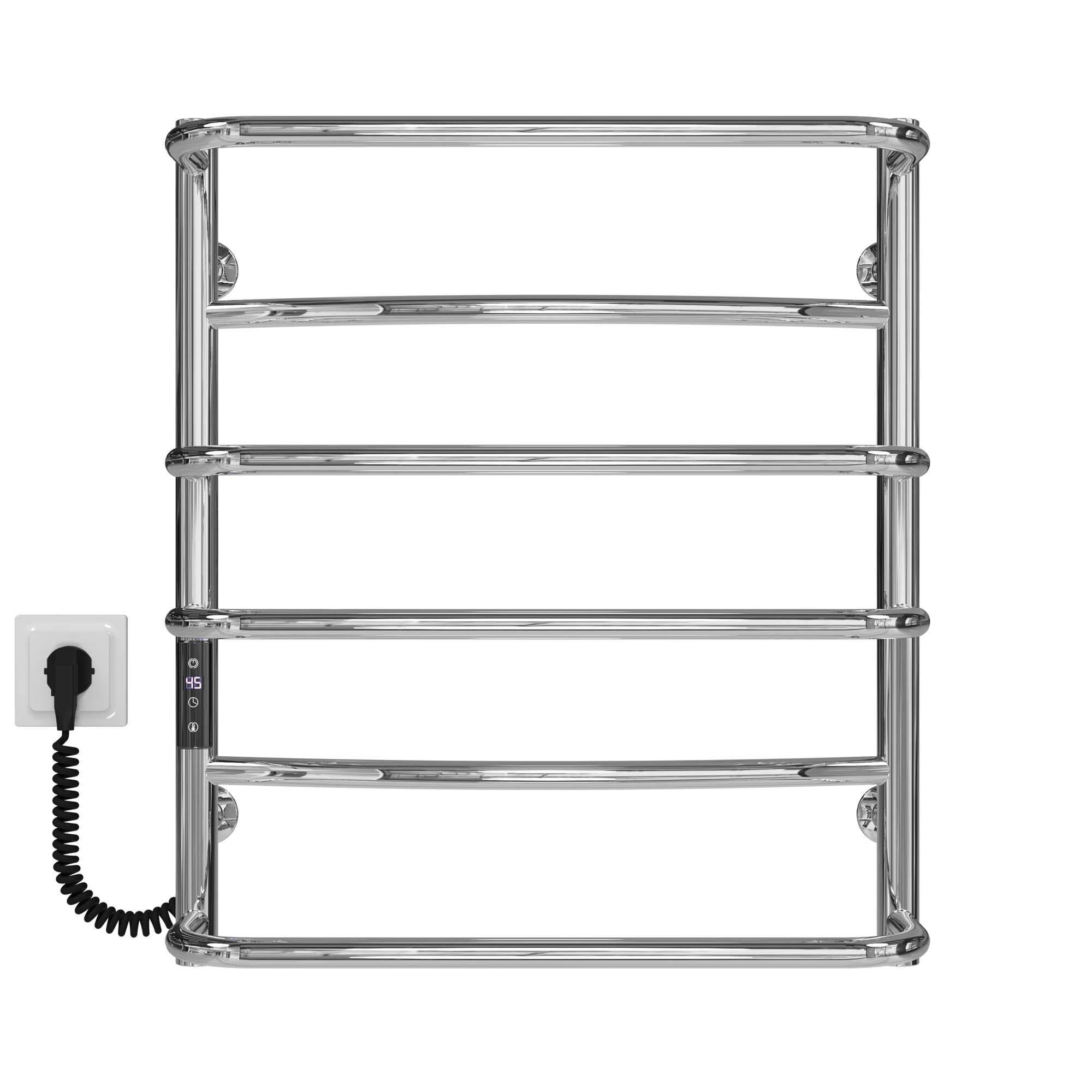 Полотенцесушитель электрический Deffi Аквамикс П6 JD03 левое подключение нержавеющая сталь 500х600 мм Хром (C.AM.60.50.6.E.C.L.1)