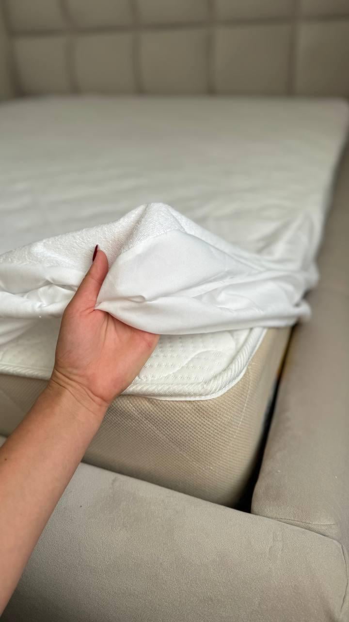 Наматрасник полуторный из водонепроницаемой ткани на резинке 140x200 см Белый (П4К-mur-aqvastop-002-02) - фото 4 Наматрасник полуторный из водонепроницаемой ткани на резинке 140x200 см Белый (П4К-mur-aqvastop-002-02) - фото 4