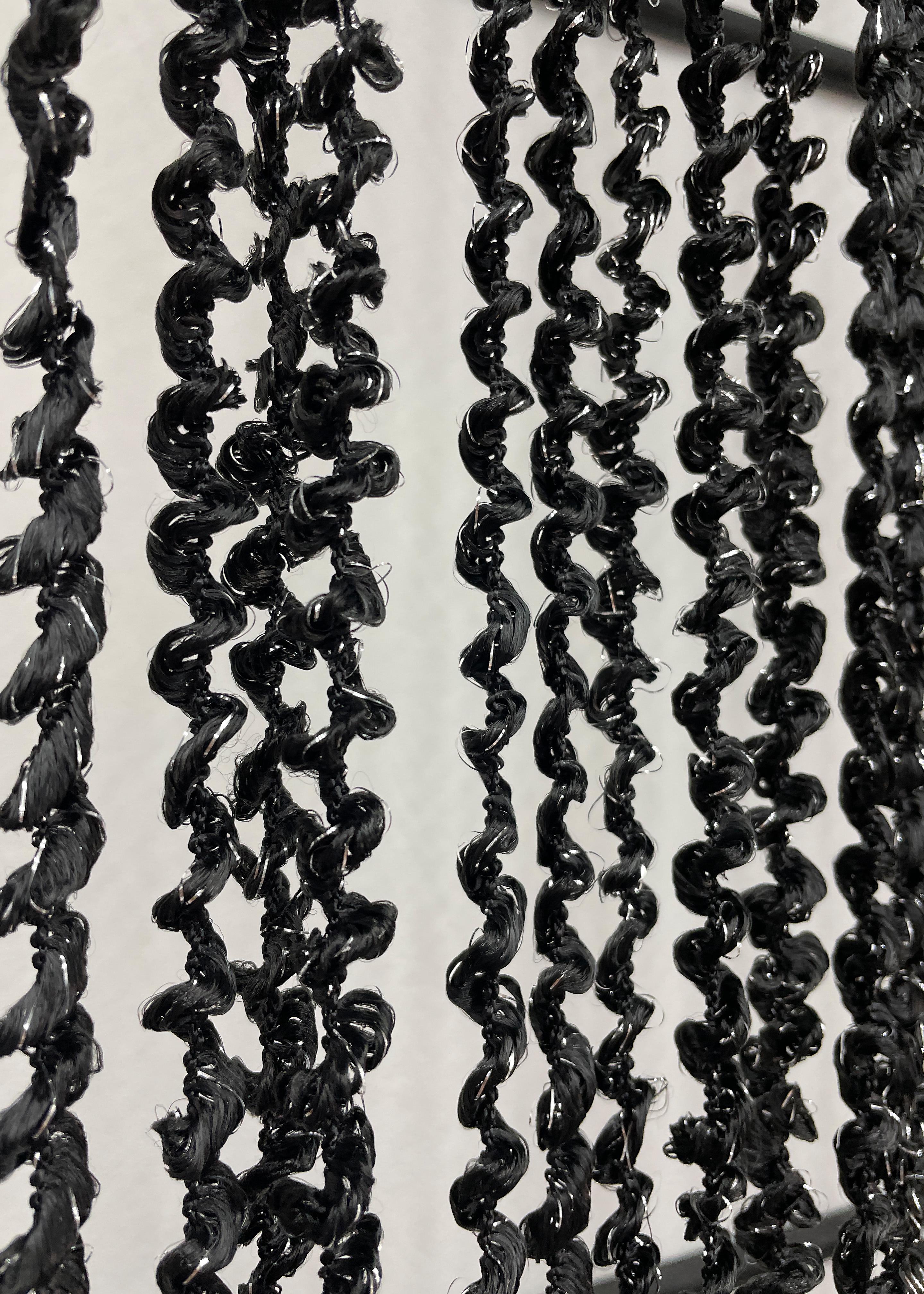 Шторы-нити спираль с люрексом 300х300 см Черный (61-067) - фото 6