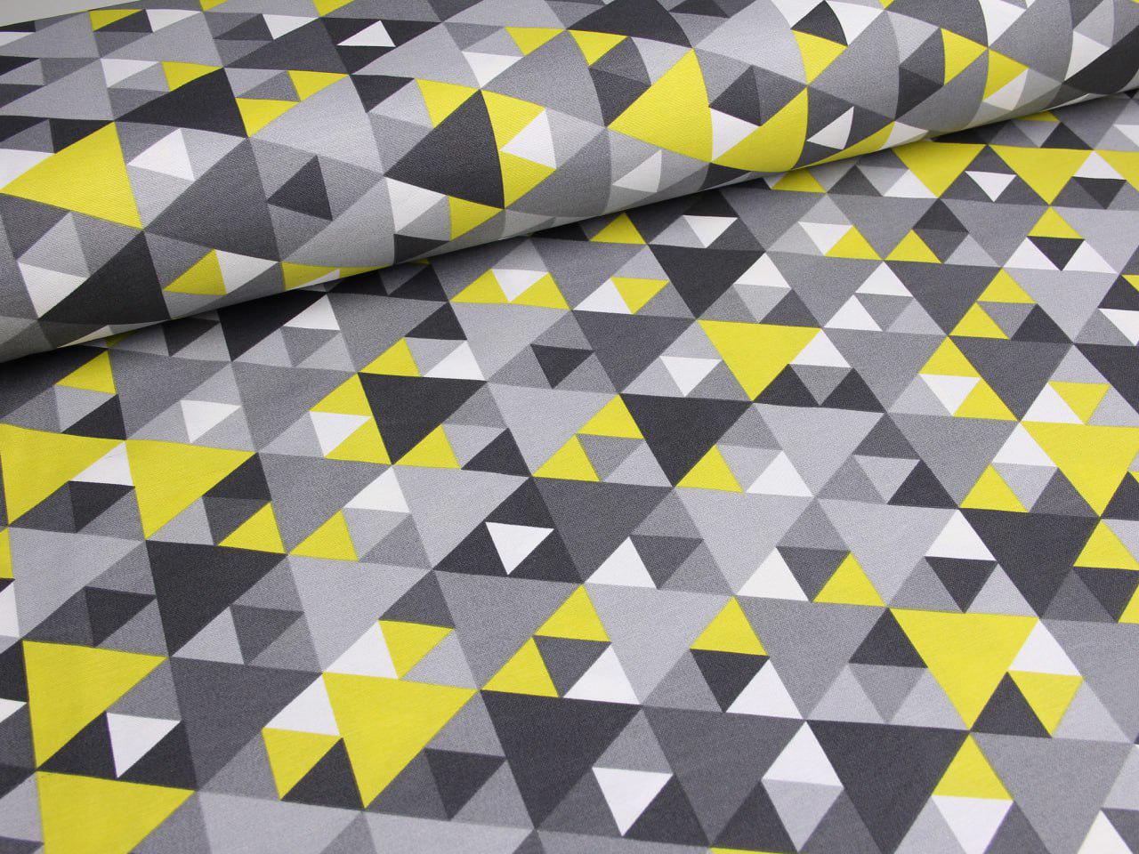 Ткань с тефлоновой пропиткой с 3D принтом Графика 1 м Серый (857)