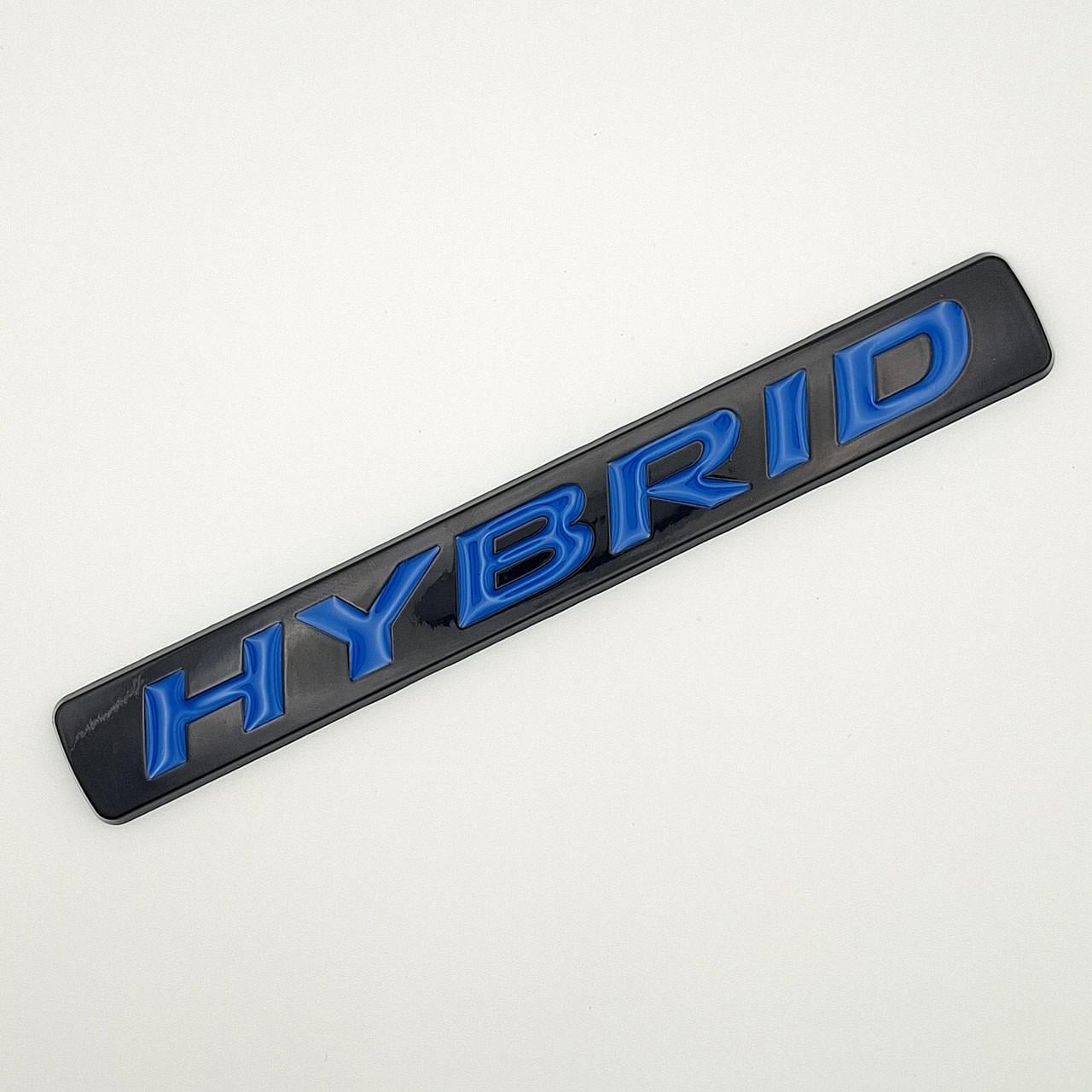 Эмблема надпись Hybrid Honda металл 14,8х2,1 см Черный глянцевый (2731176677)