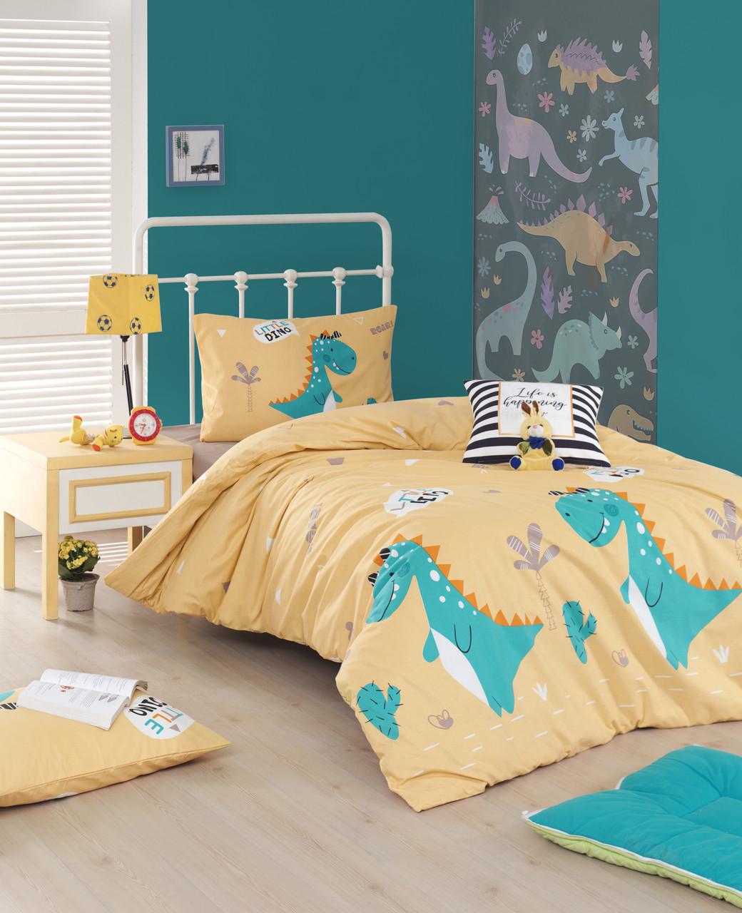 Комплект постельного белья полуторный Lotus Home Perfect Ranforce Little Dino Желтый (svt-2000022270694) Комплект постельного белья полуторный Lotus Home Perfect Ranforce Little Dino Желтый (svt-2000022270694)