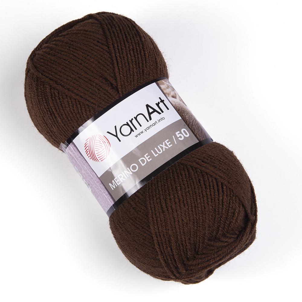 Пряжа YarnArt Merino De Luxe 3067 Коричневий (6054)