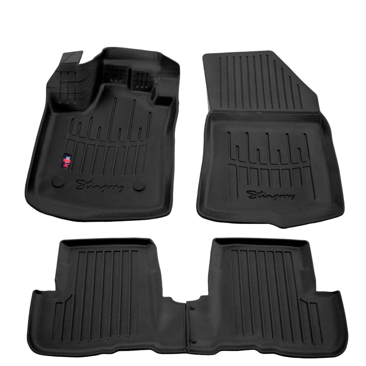 Коврики резиновые Stingray в салон Renault Lodgy 2012-2022 с бортиком 4 шт. (5018044)