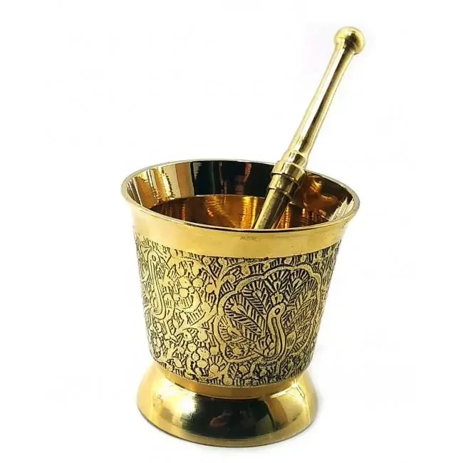 Ступка с пестиком бронзовая d-7,5/h-7,5 см (32526) - фото 7 Ступка с пестиком бронзовая d-7,5/h-7,5 см (32526) - фото 7