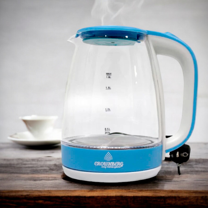 Електрочайник Crownberg CB 9410-B 2000 Вт Blue (4-1697266018) - фото 2 Електрочайник Crownberg CB 9410-B 2000 Вт Blue (4-1697266018) - фото 2