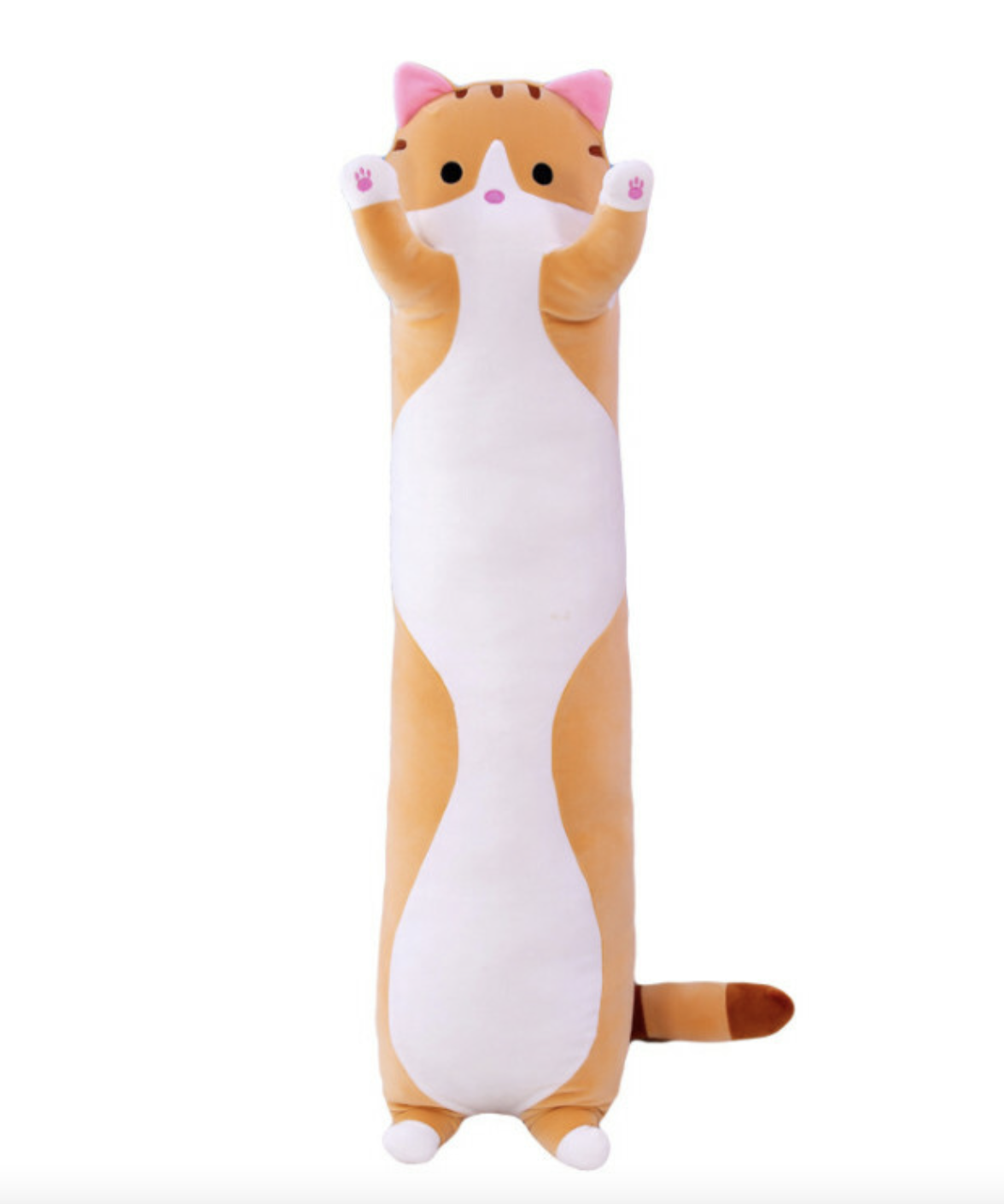 Мягкая плюшевая игрушка Длинный Кот Батон 110 см Рыжий (100012)
